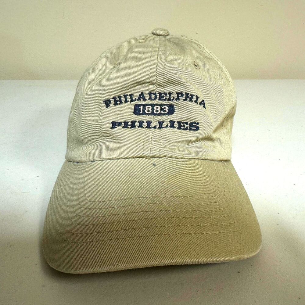 Philadelphia Phillies 1883 Baseball Cap Hat Tan MLB Game Philly Adjustable Back